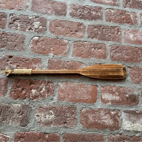 Nautical Wood Blue Decorative Paddle Oar  with rope hook Beach House Lake House - Picture 7 of 16